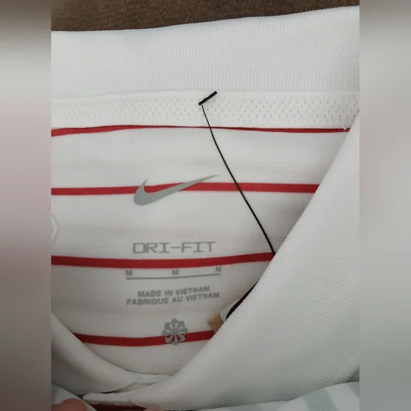 NEW Nike Alabama Crimson Tide Mens DriFIT Victory Stripe Short Sleeve Polo's - Picture 7 of 16